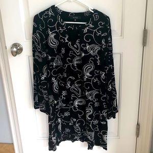 Beautiful ANGL Boho Embroidered Cut Out Front Keyhole Tunic Mini Dress S